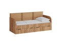 Кровать Фрита с выдвижными ящиками и мягким изголовьем